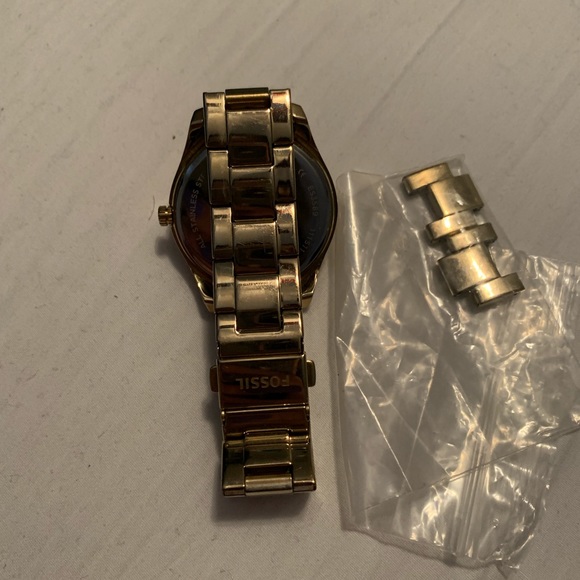 Gold Fossil Watch